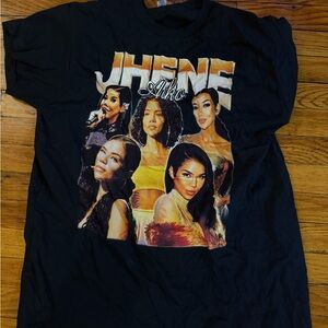 Black Graphic T-Shirt with Artist Print